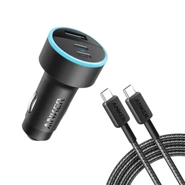 Anker 335 Car Charger 67W A2736H11 Black 3-Port Fast Charging for Car Doha Qatar