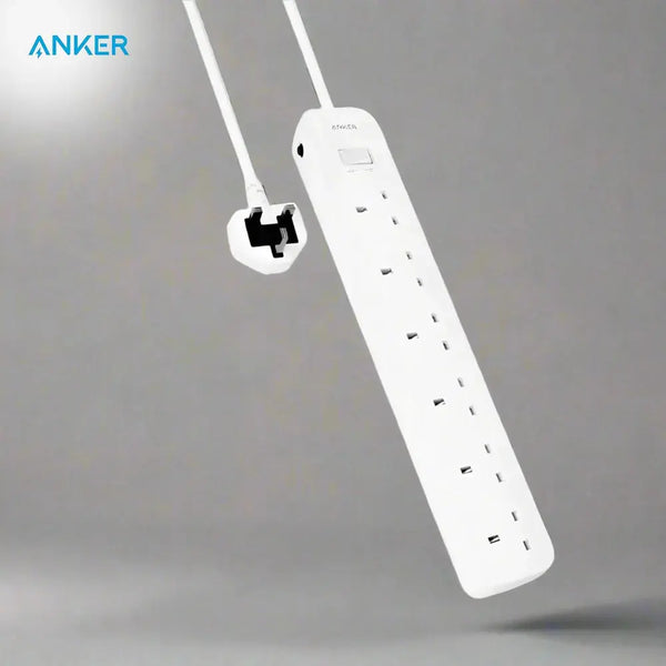 Anker 6-in-1 Power Strip Extension Socket with Surge Protection and 1.8m Cable White Doha Qatar