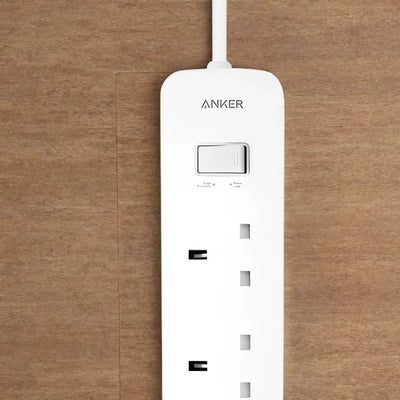 Anker 6-in-1 Power Strip Extension Socket with Surge Protection and 1.8m Cable White Doha Qatar