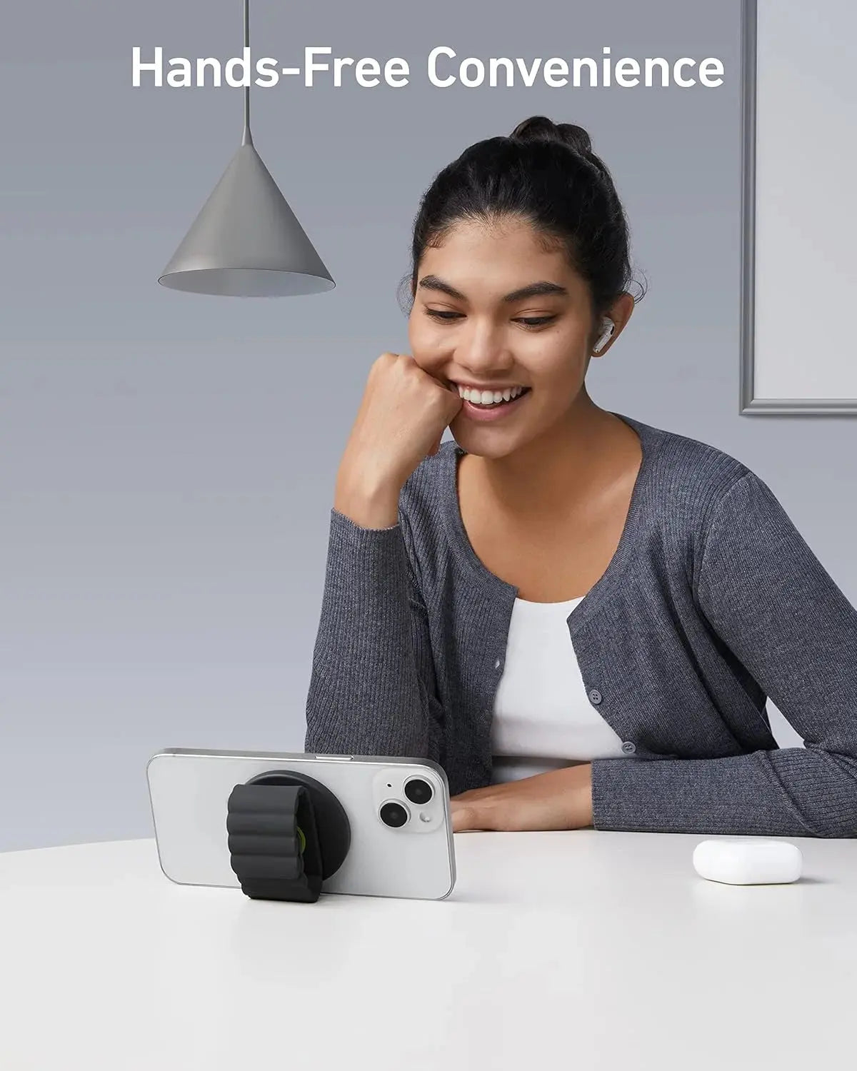 Anker 620 MagGo Magnetic Phone Grip Black – MagSafe Ring Grip & Stand – Doha Qatar