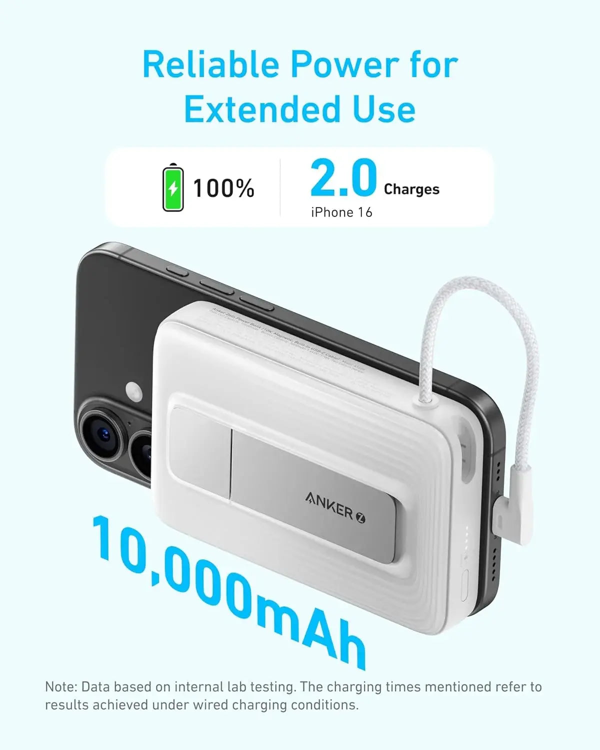 Anker 633 Magnetic Battery 10000mAh MagSafe Power Bank White Doha Qatar