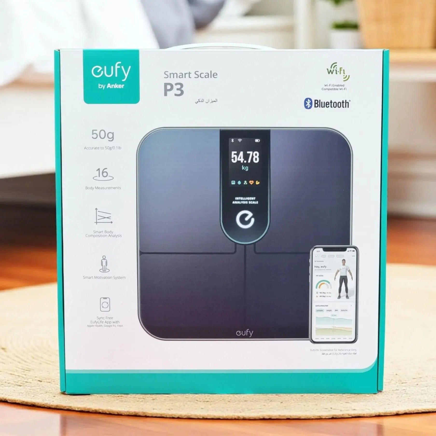 Anker Eufy Smart Scale P3 16 Health Measurements T9150K11 Black – Doha Qatar