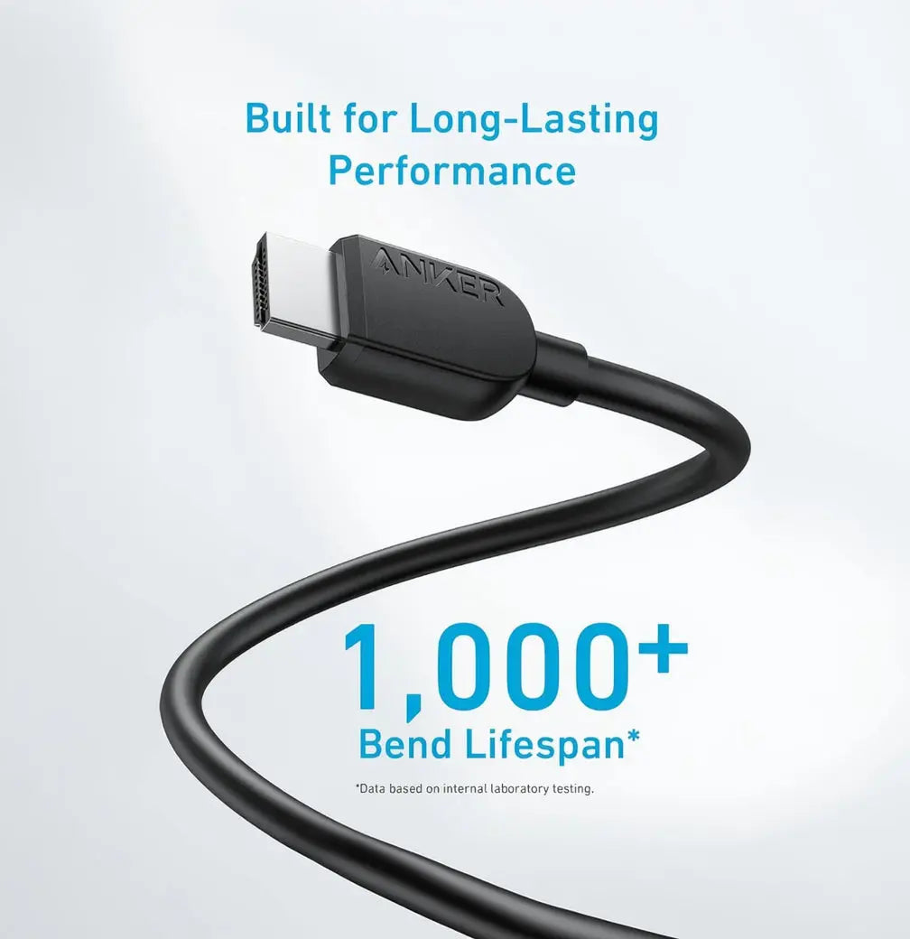Anker HDMI to HDMI 8K 6ft Cable HDMI 2.1 Black Ultra High-Speed in Doha Qatar