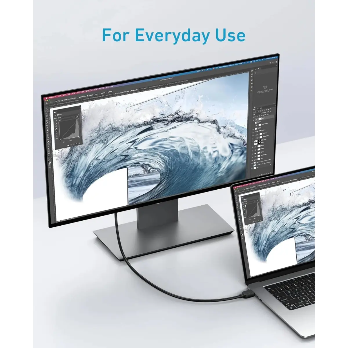 Anker HDMI to HDMI 8K 6ft Cable HDMI 2.1 Black Ultra High-Speed in Doha Qatar