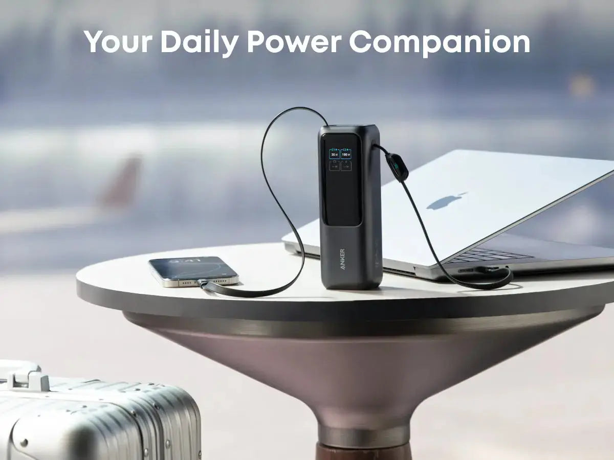 Anker 165W Laptop Power Bank 25000mAh with Built-In USB-C Cables – Portable Fast Charger Doha Qatar