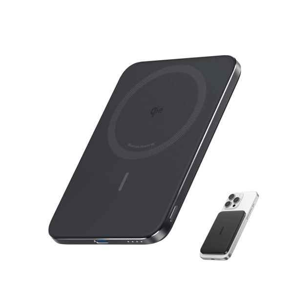 Anker MagGo 10000mAh Power Bank 15W Magnetic Wireless Charger Black Doha Qatar