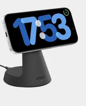 Anker MagGo 2-in-1 Qi2 Wireless Charger Dock Stand 15W Black in Doha Qatar