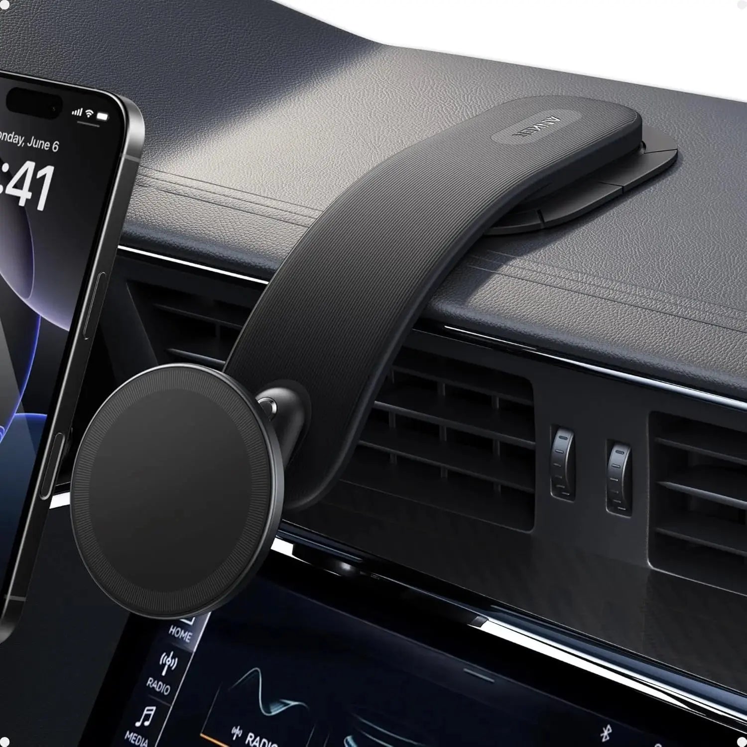 Anker MagGo Magnetic Car Mount A9110H11 Black Strong Magnet Adjustable Angle Doha Qatar