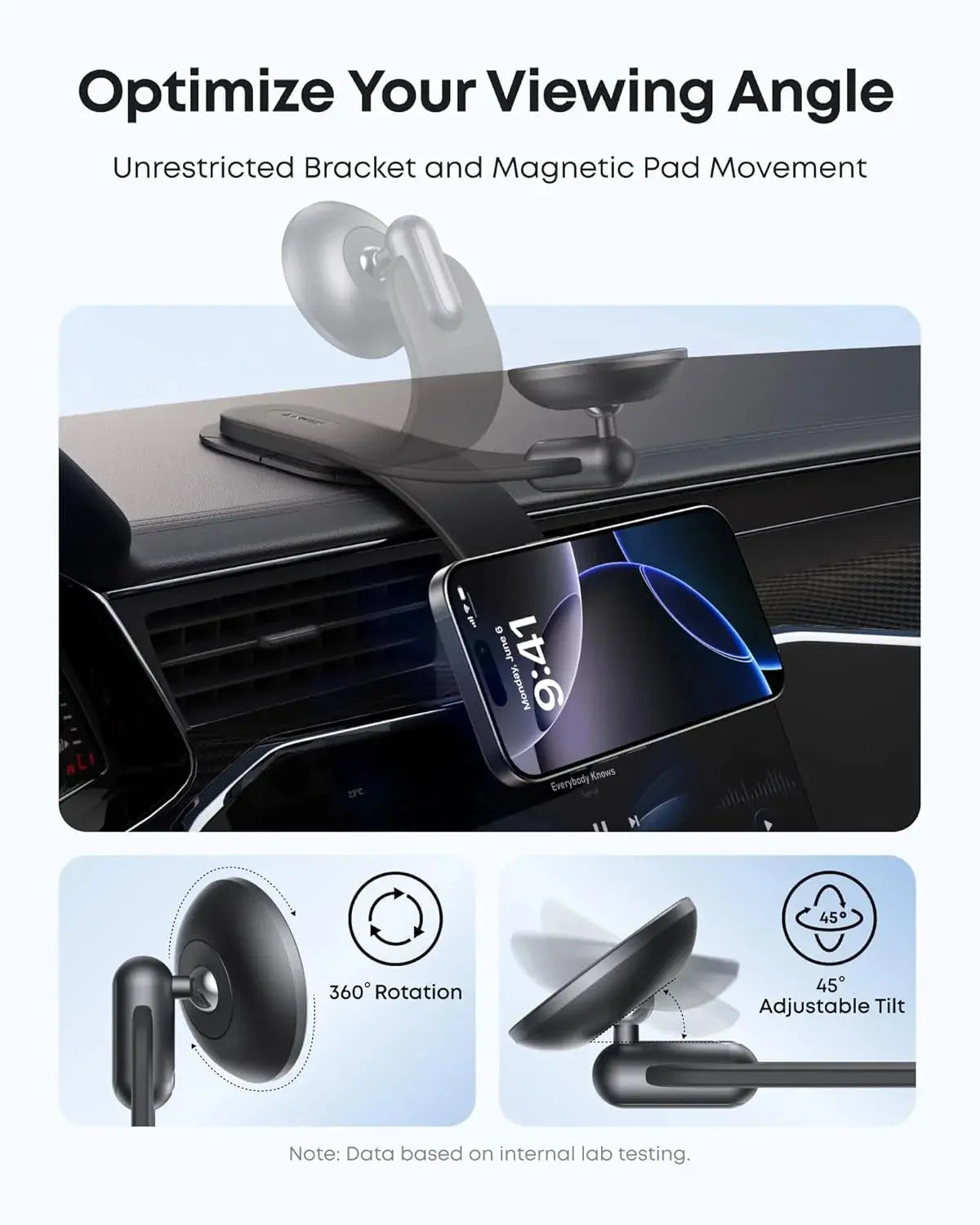 Anker MagGo Magnetic Car Mount A9110H11 Black Strong Magnet Adjustable Angle Doha Qatar