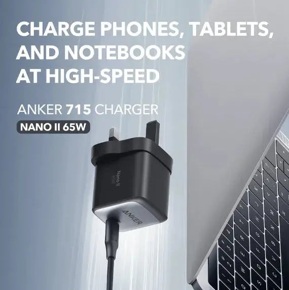 Anker Nano II 65W GaN II PPS Fast USB-C Charger Adapter – UK Plug Scrollcart Qatar 