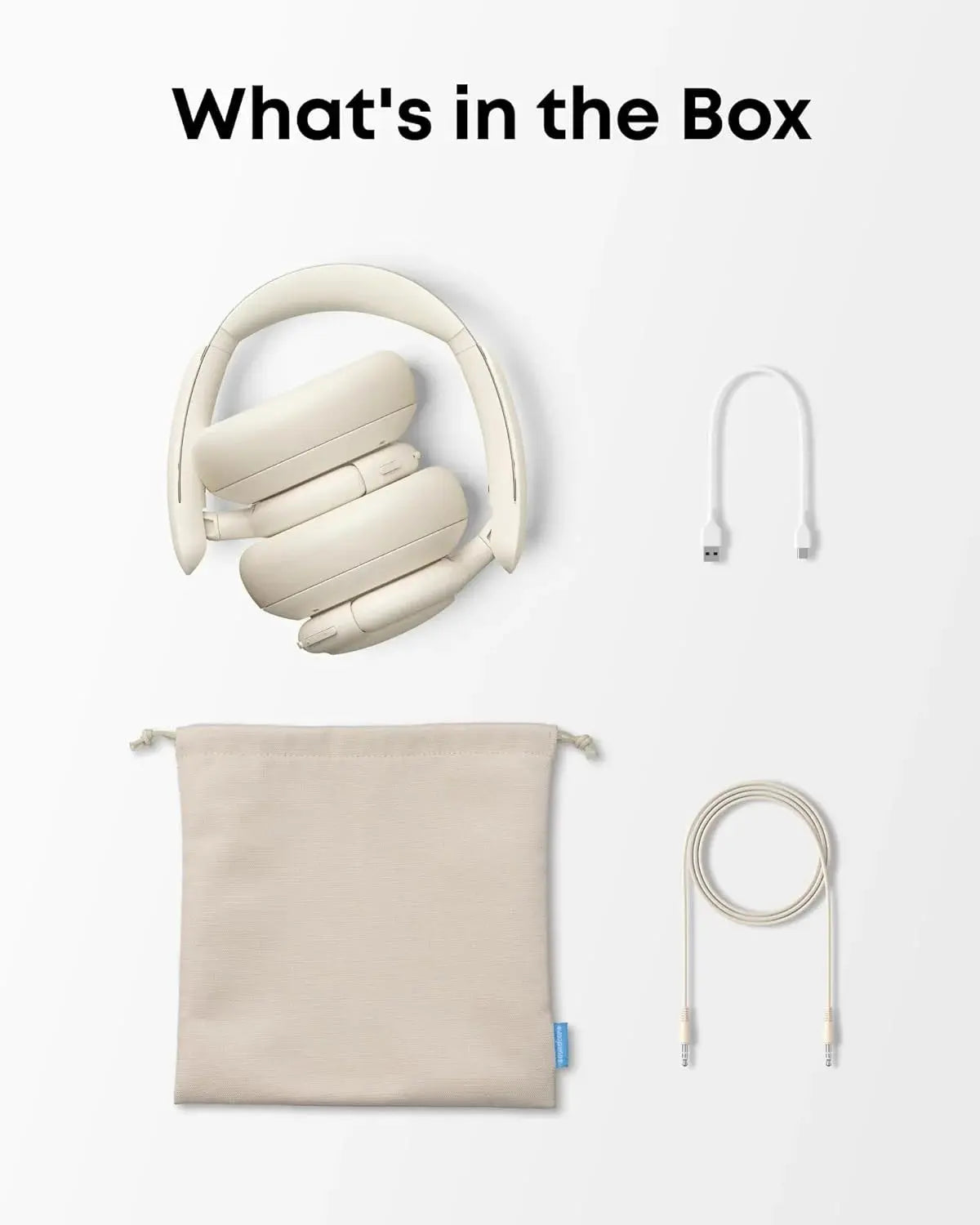 Anker SoundCore H30i Wireless Headphones Cream with 70H Playtime in Doha Qatar