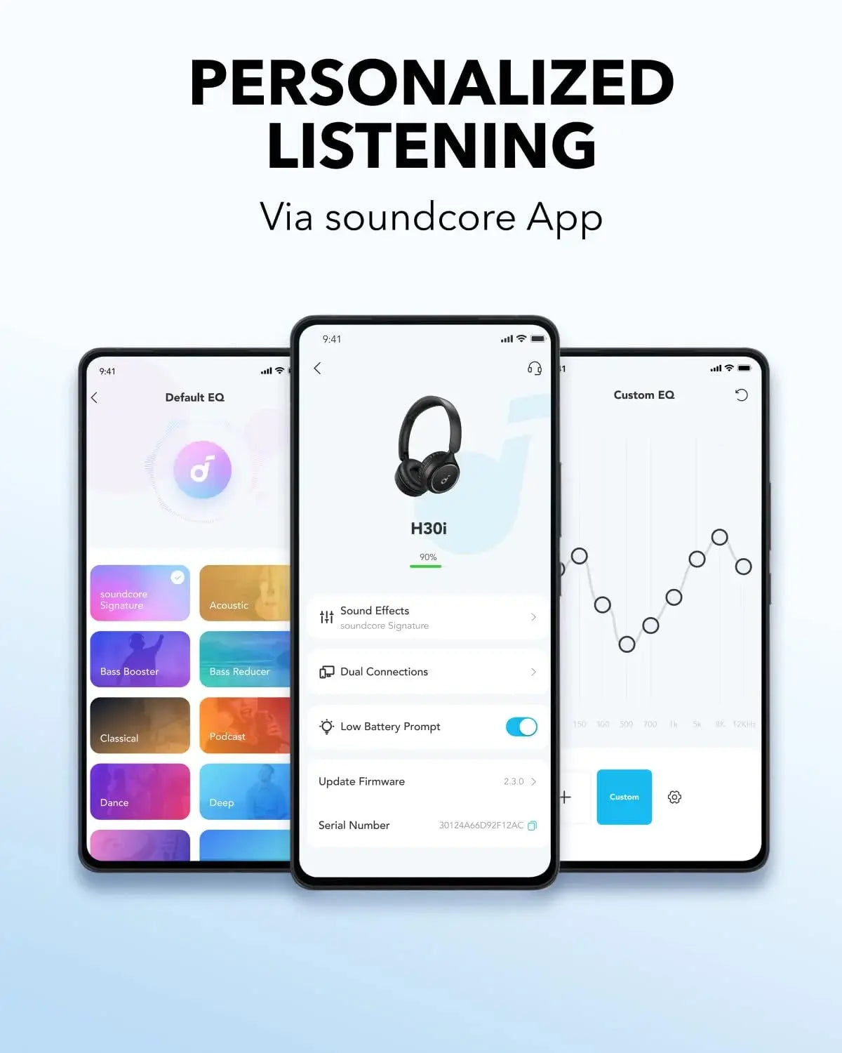 Anker SoundCore H30i Wireless Headphones Black – Over Ear Bluetooth Headset Doha Qatar