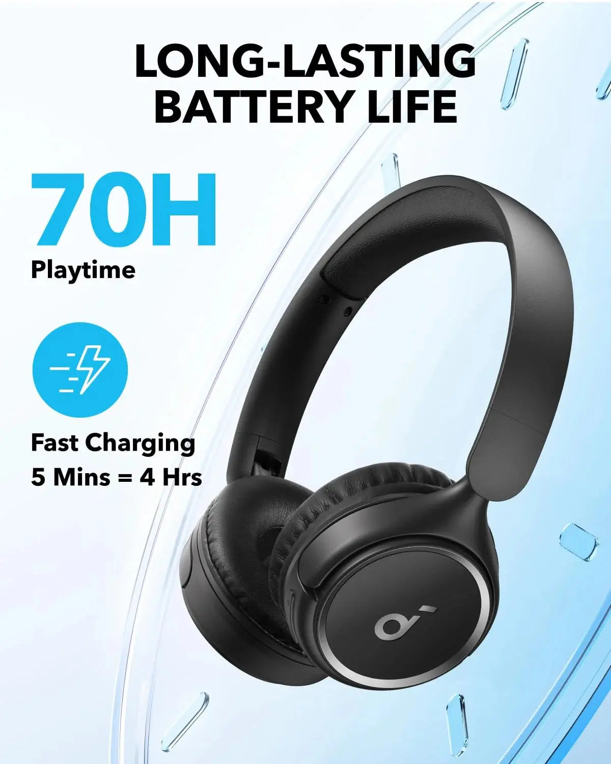 Anker SoundCore H30i Wireless Headphones Black – Over Ear Bluetooth Headset Doha Qatar