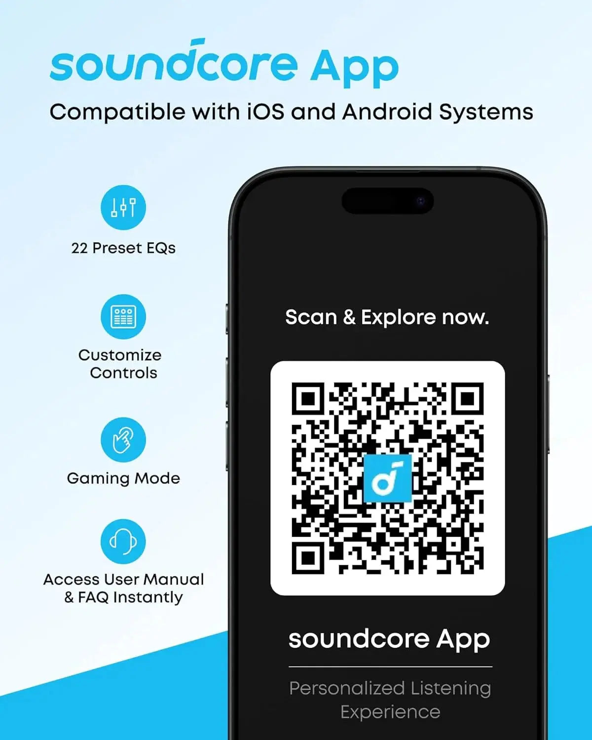 Anker SoundCore Q20i Wireless Headphones Blue Doha Qatar