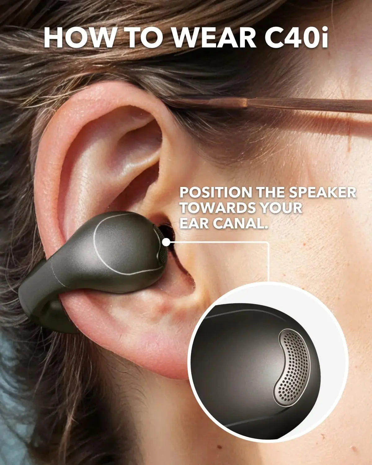 Anker Soundcore C30i Open-Ear Bluetooth Ear Clip White Doha Qatar