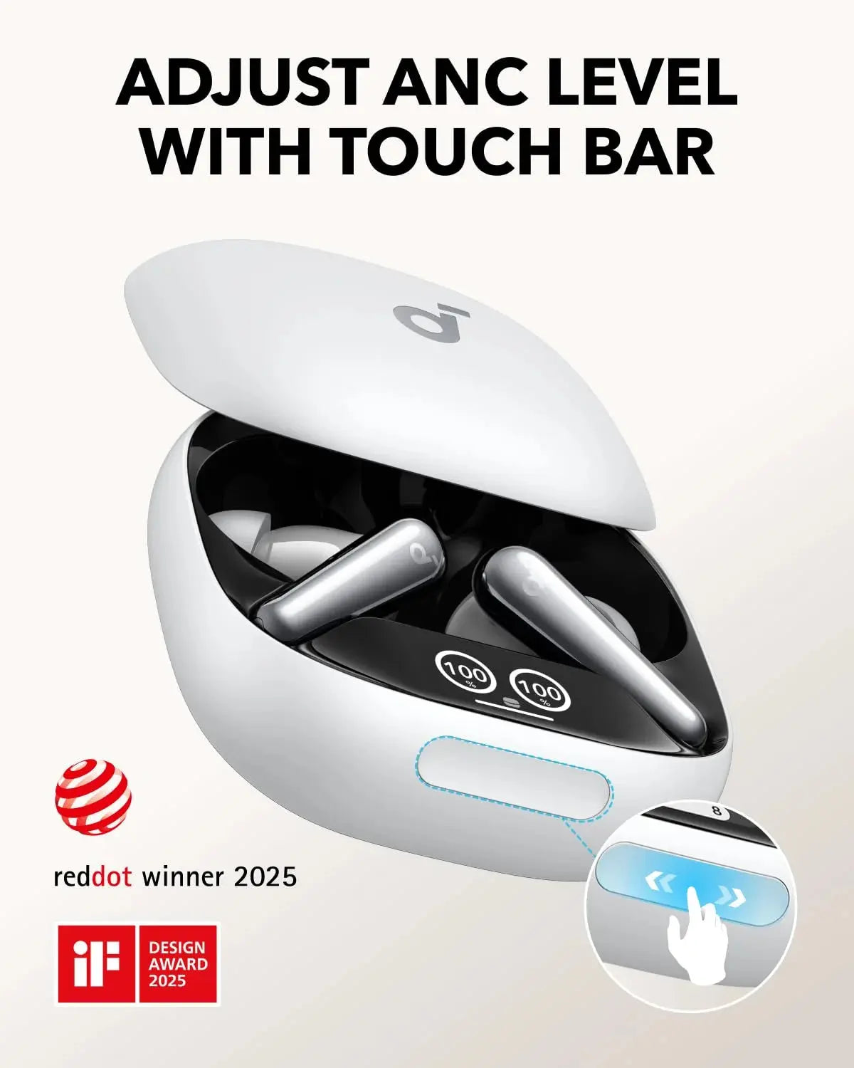 Anker Soundcore Liberty 4 Pro White True Wireless Earbuds with ANC in Doha Qatar