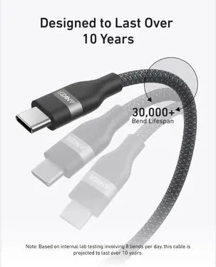 Anker USB-C to USB-C 240W Fast Charging Cable A82E2H12 6ft Black Doha Qatar