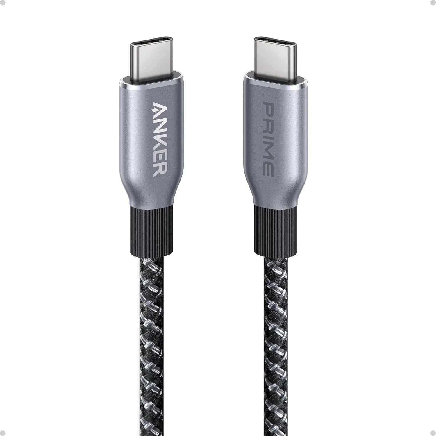 Anker USB-C to USB-C 240W Upcycled-Braided Cable 6ft Grey Fast Charging Doha Qatar