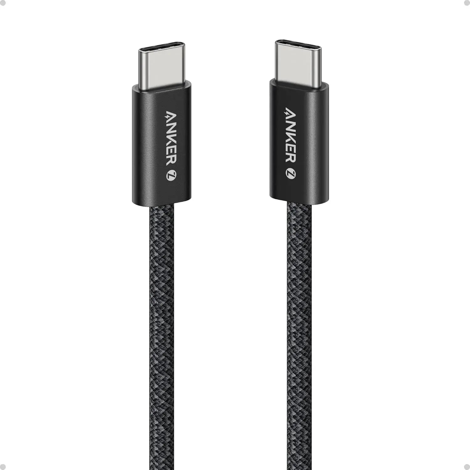 Anker Zolo USB-C to USB-C 240W Braided Fast Charging Cable 1m Black Doha Qatar