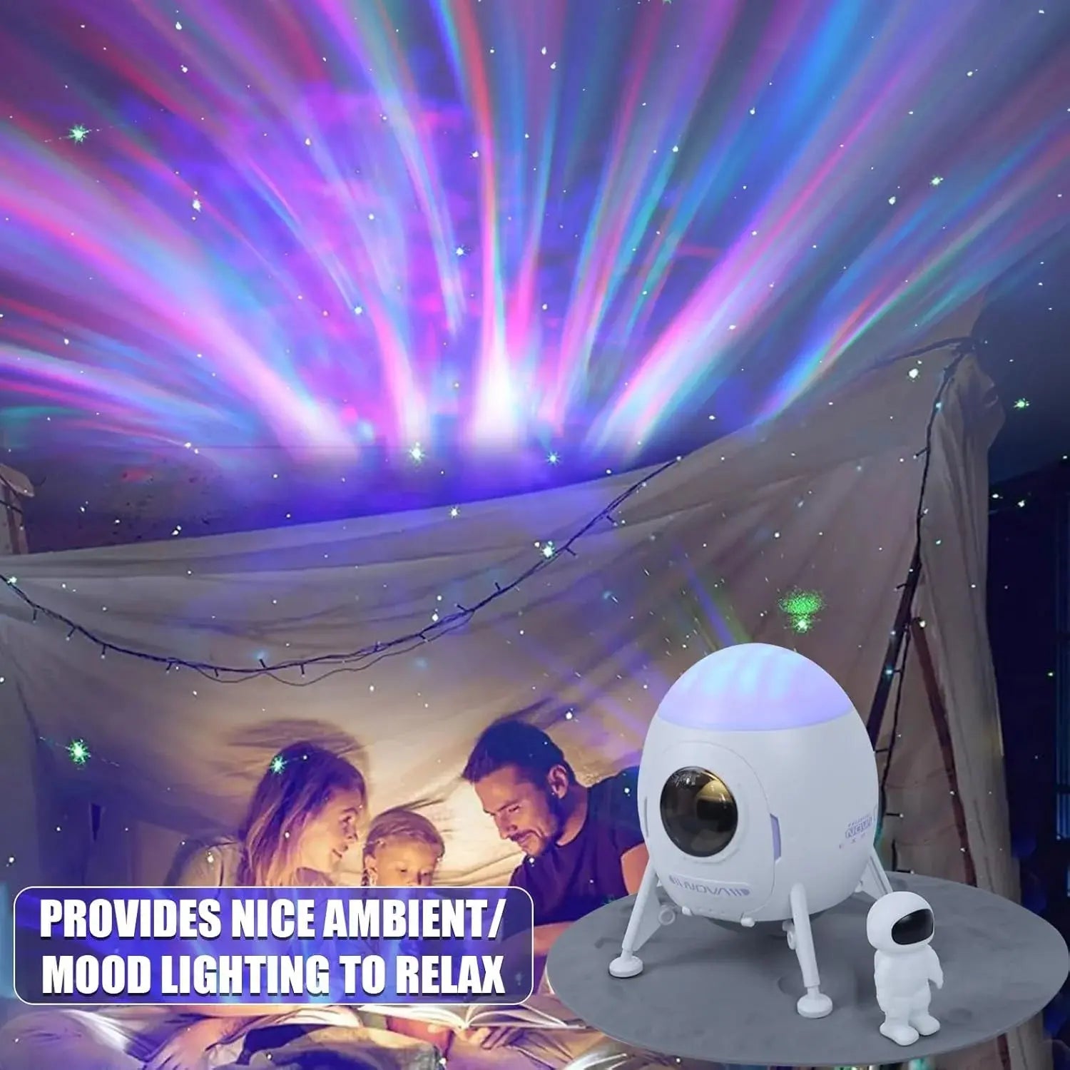 Astronaut Galaxy Star Projector Night Light with Speaker & Remote Scrollcart Qatar 