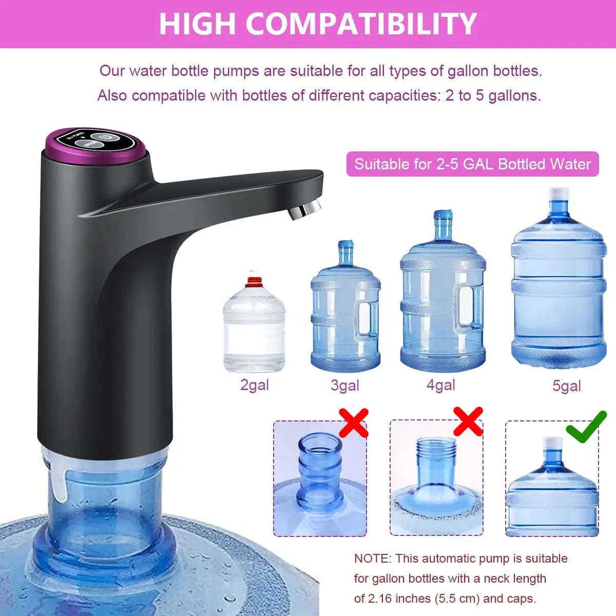 Automatic Water Dispenser Pump -USB Rechargeable Doha Qatar