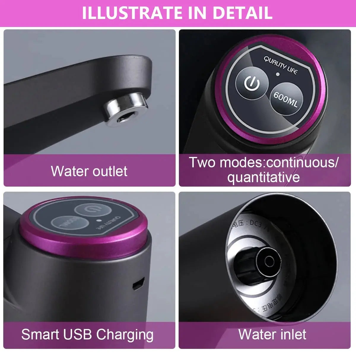 Automatic Water Dispenser Pump -USB Rechargeable Doha Qatar