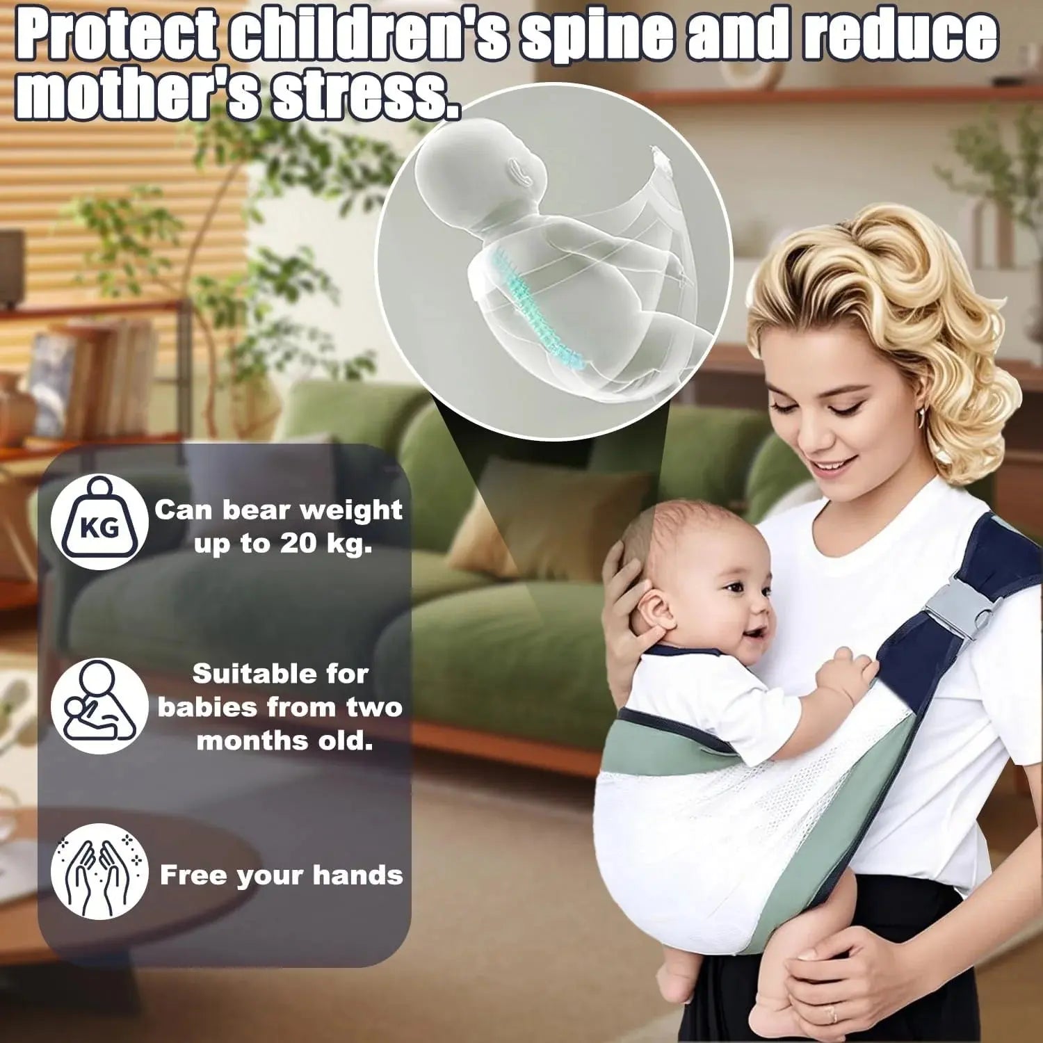 Baby Carrier Sling – Adjustable Toddler Hip Seat Scrollcart Qatar 