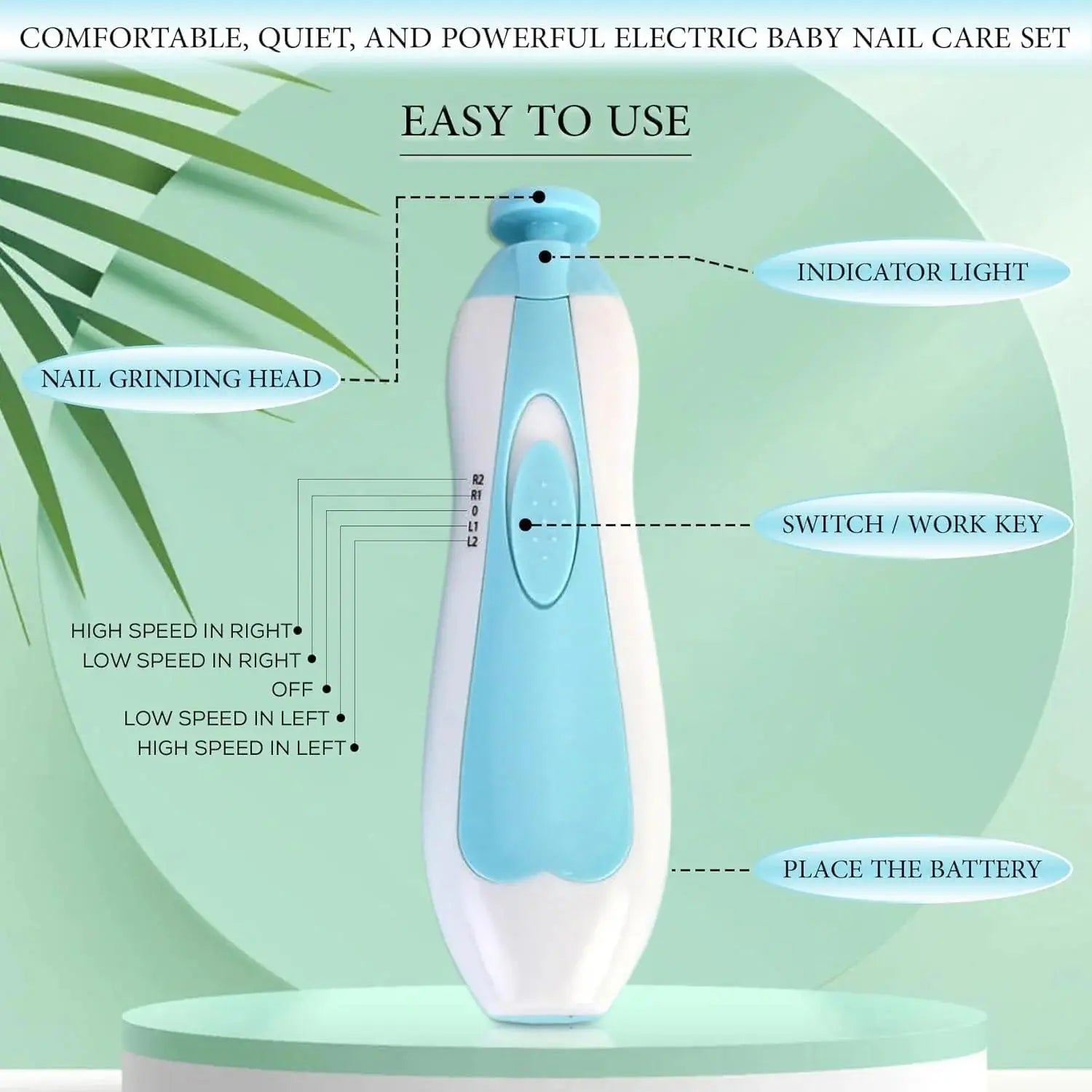 Baby Nail Trimmer Electric Newborn Safe Nail Cutter Qatar