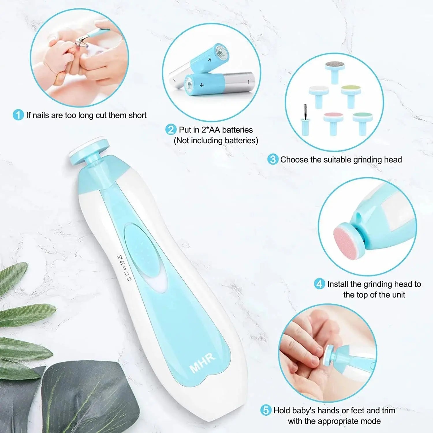 Baby Nail Trimmer Electric Newborn Safe Nail Cutter Qatar