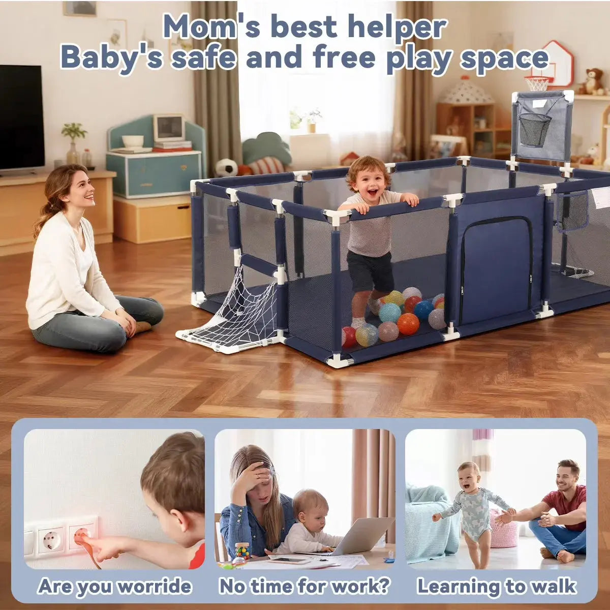  Baby Playpen 170×115cm Large Safety Play Yard Qatar