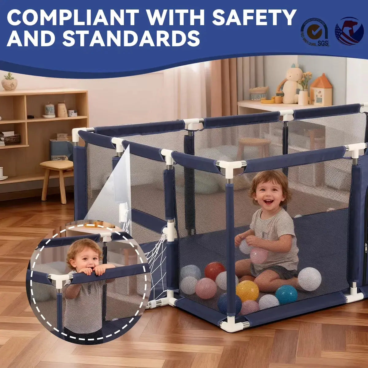  Baby Playpen 170×115cm Large Safety Play Yard Qatar