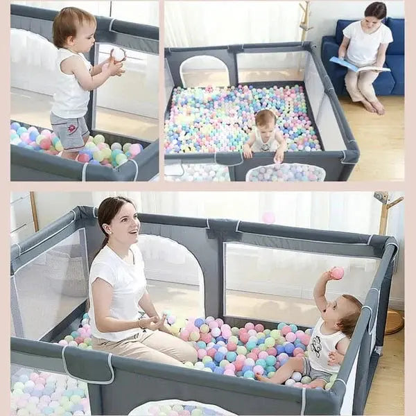 Baby Playpen Fence – Safe Anti-Slip Play Area Yard Qstar 