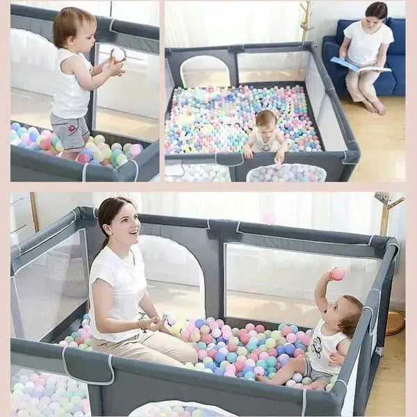Baby Playpen – Anti-Slip Infant Play Yard Fence Scrollcart Qatar 