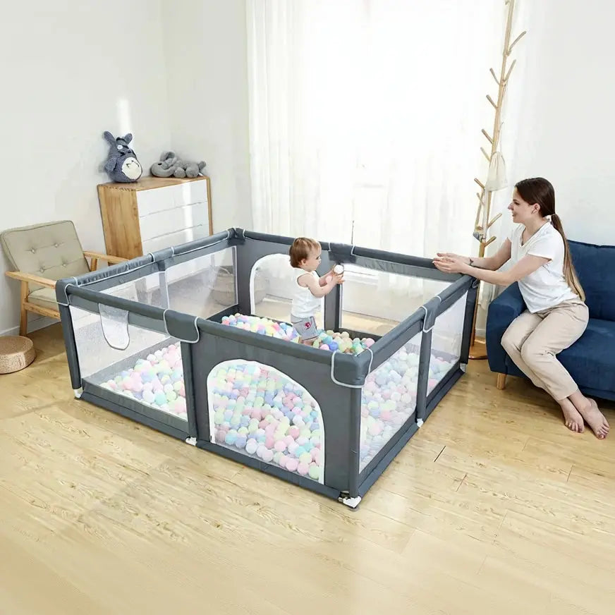 Baby Playpen – Hexagonal Anti-Slip Infant Play Yard Fence Scrollcart Qatar 