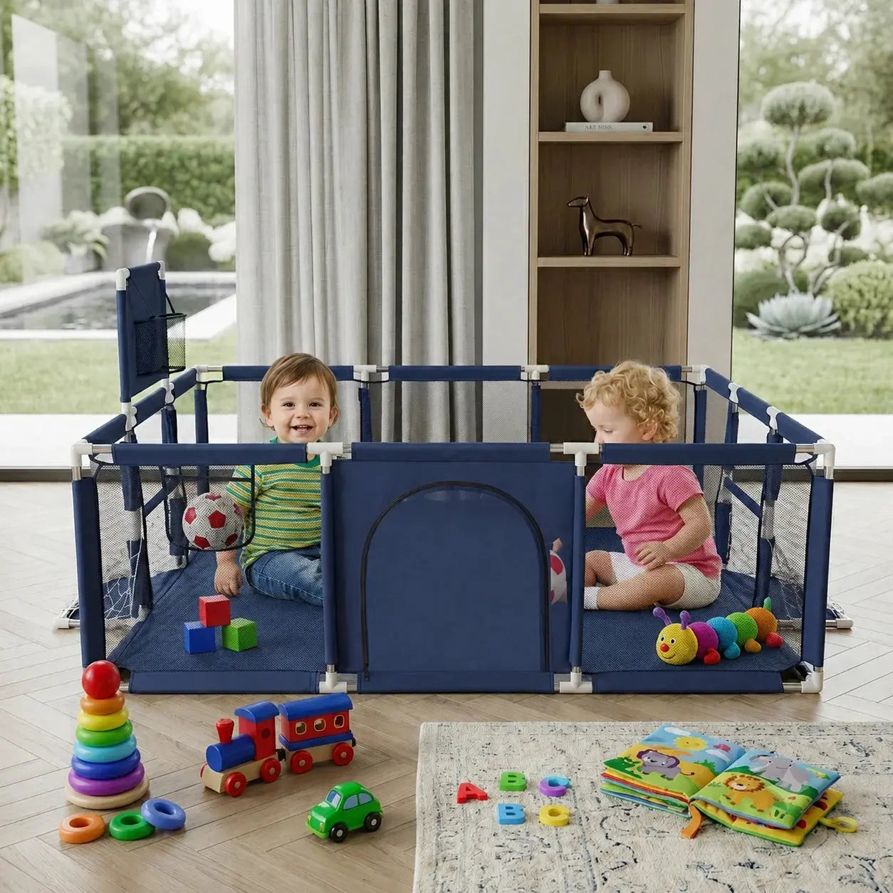 Baby Playpen 120×120 Foldable Kids Play Yard Doha Qatar