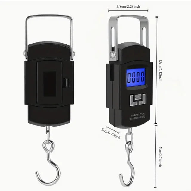 Back & Frond Side - Digital Weight Hanging Scale - 50 kg Capacity