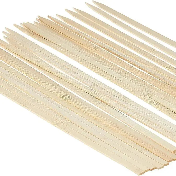 Bamboo Skewers Sticks - Wooden BBQ Sticks (50 pcs) Qatar