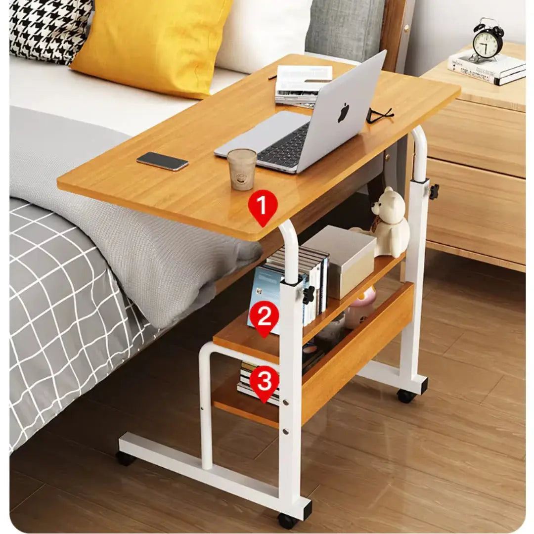 Buy Bedside Laptop Desk with Storage Shelves in Qatar!