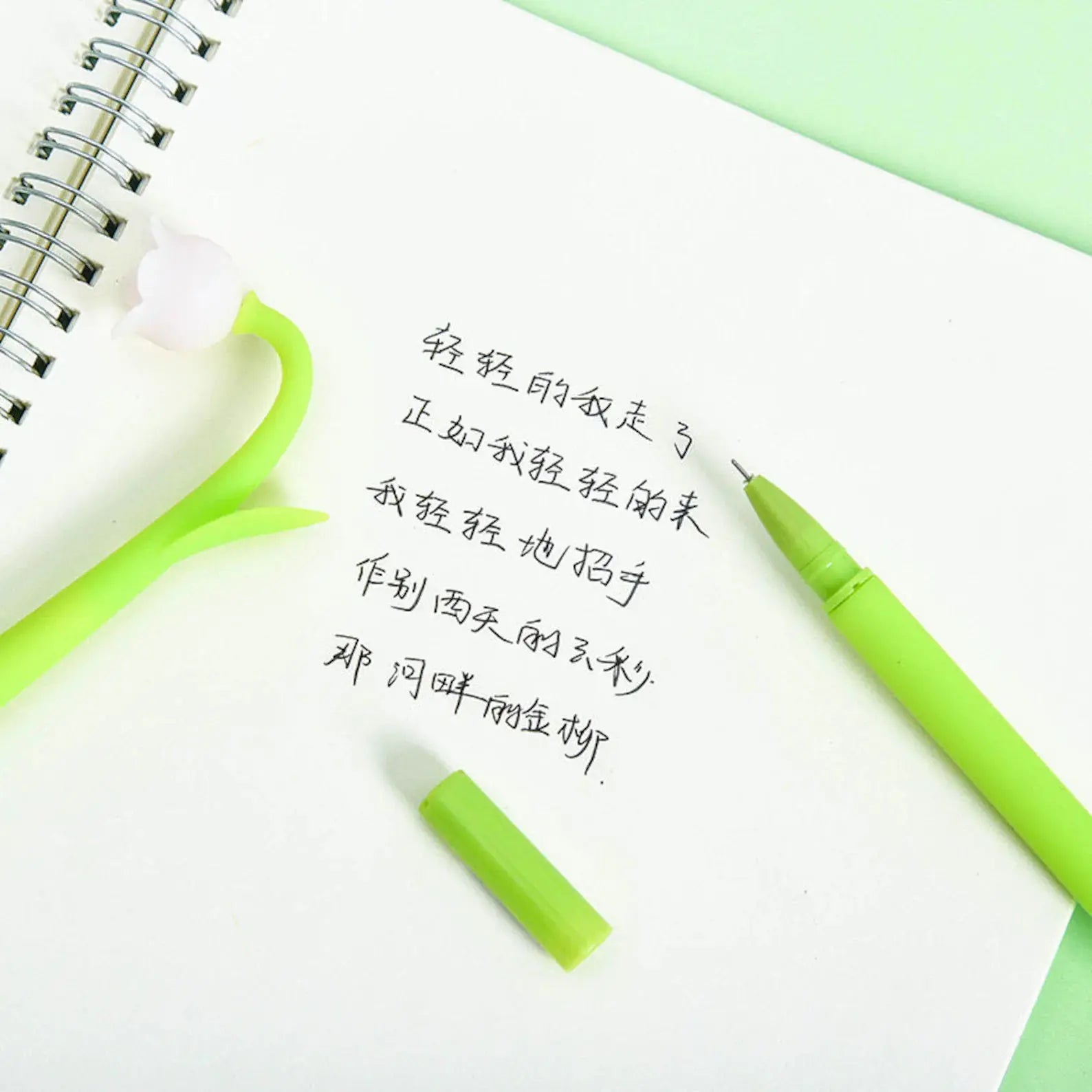 Bell Orchid Silicone Gel Pen – 1pcs Black Ink Flower Pen | Smooth Writing Stationery Scrollcart Qatar 