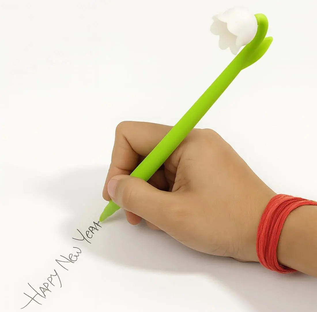 Bell Orchid Silicone Gel Pen – 1pcs Black Ink Flower Pen | Smooth Writing Stationery Scrollcart Qatar 