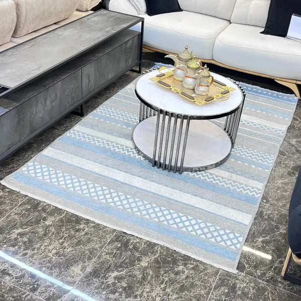 Blue Shade - Living Area Rug | Anti - Slip  Carpet