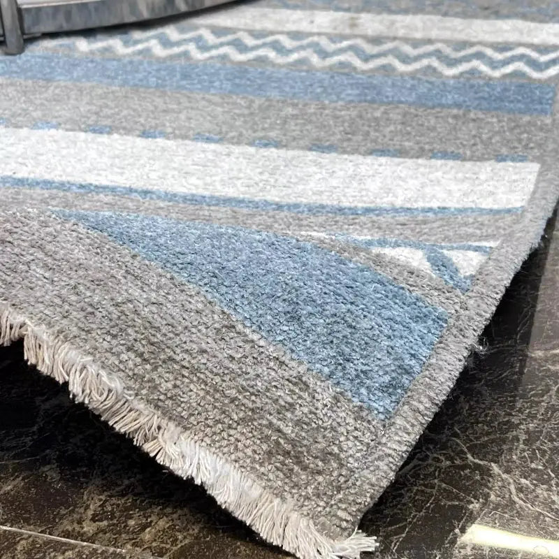Blue Shade - Living Area Rug | Side View Corner Side
