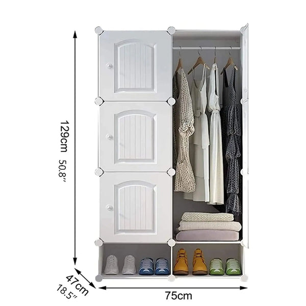 Buy 10 Cubes DIY Wardrobe Cabinet with Shoe Rack Qatar!