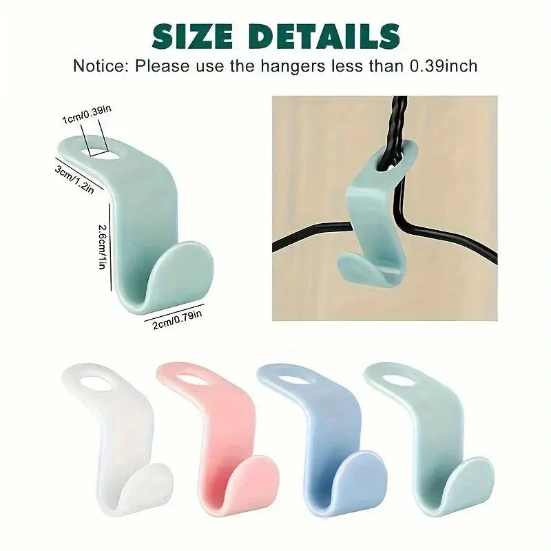 Buy 20 Pcs Plastic Clothes Hanger Connector Hooks Qatar