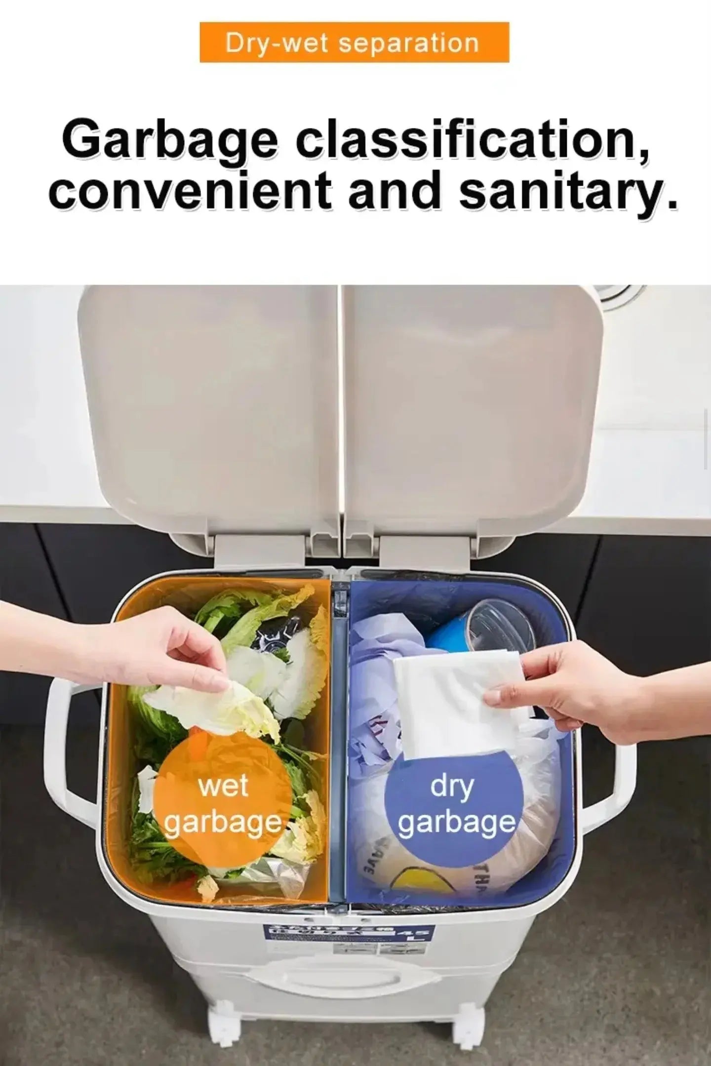 Buy 38L Large Garbage Kitchen Trash Can Price Qatar