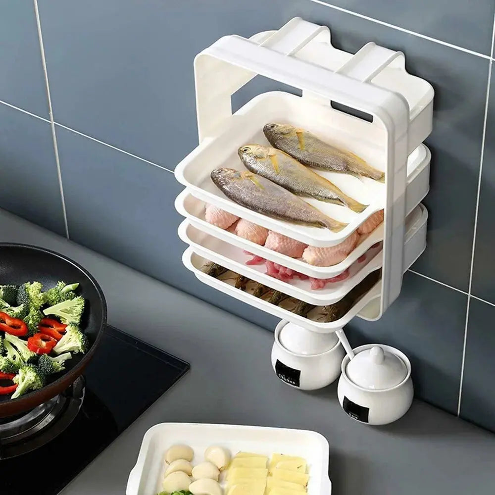 Buy 6-Layer Wall-Mounted Kitchen Rack Price Online Qatar!