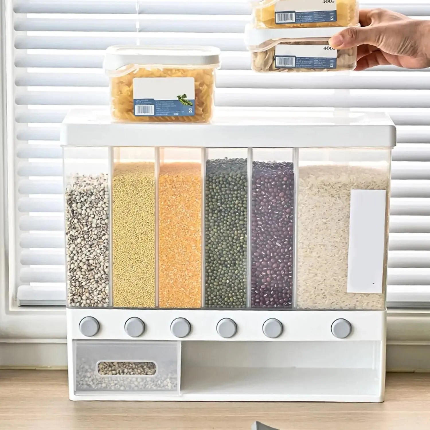 Buy 6-in-1 Cereal & Dry Food Storage Dispenser Qatar