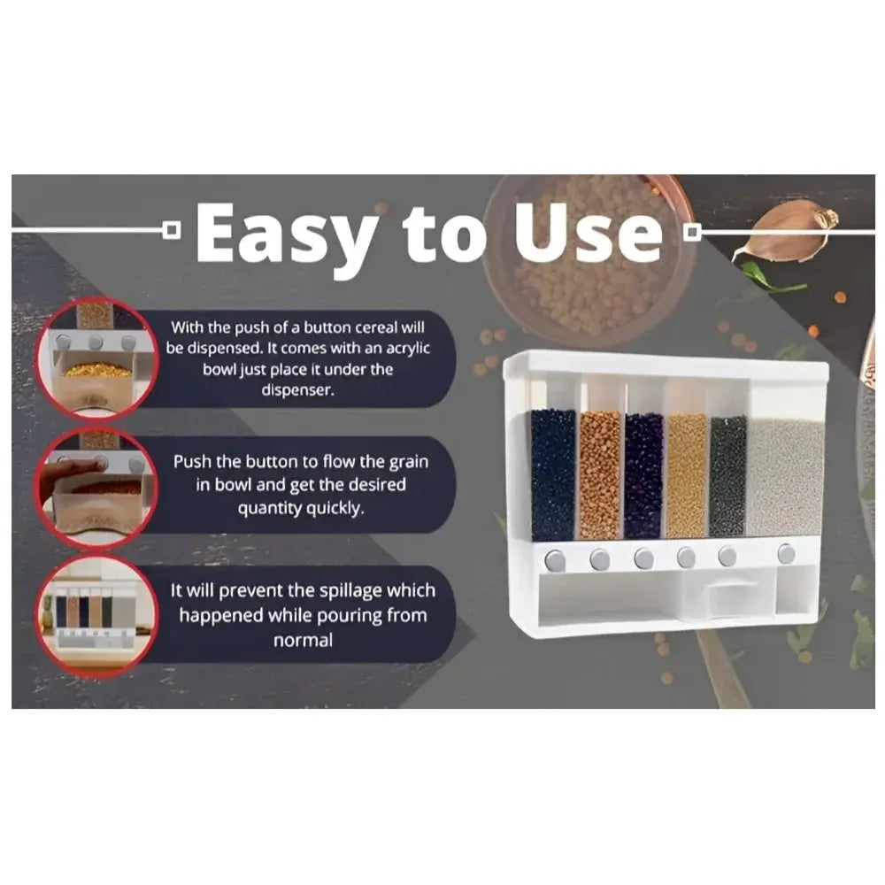 Buy 6-in-1 Cereal & Dry Food Storage Dispenser Qatar