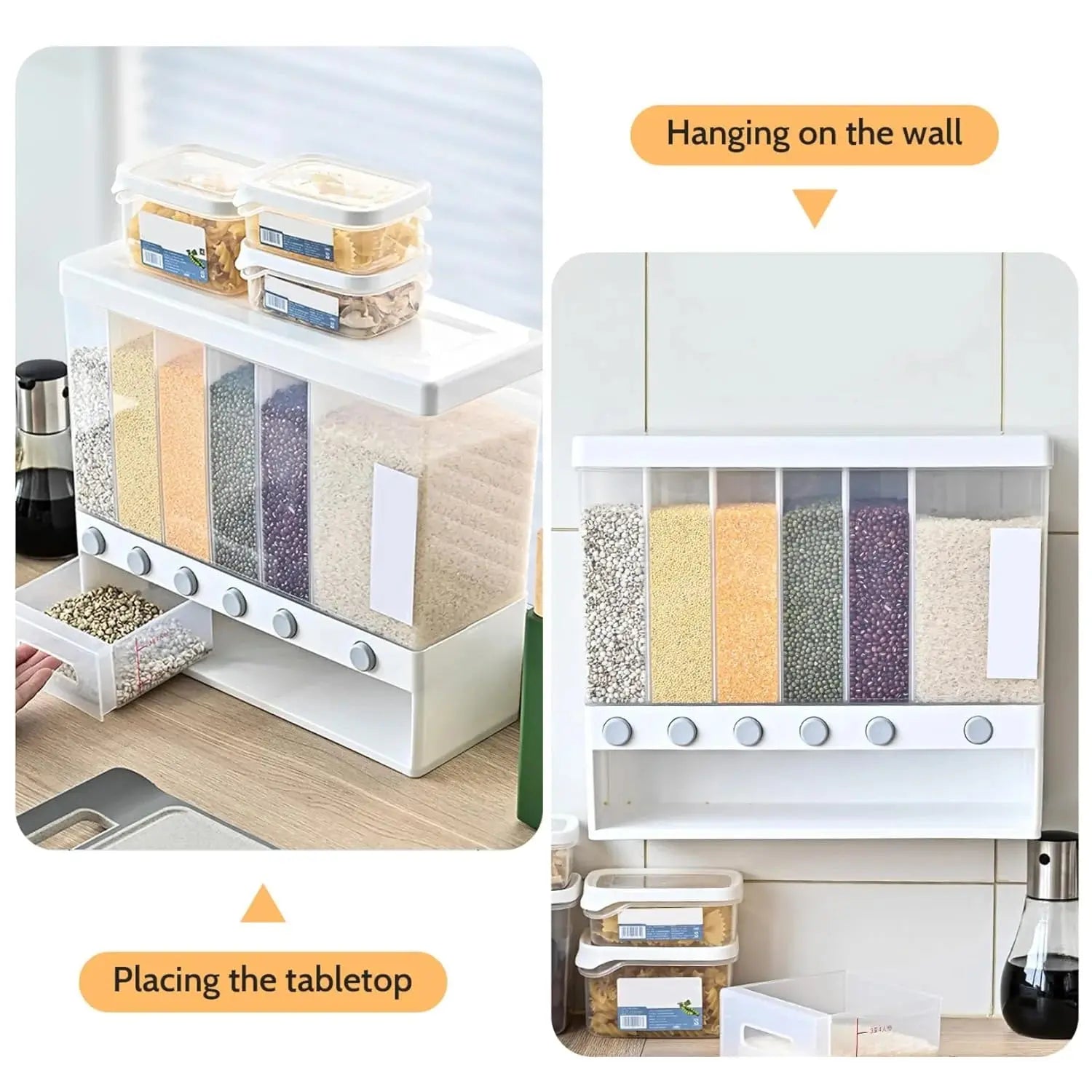 Buy 6-in-1 Cereal & Dry Food Storage Dispenser Qatar