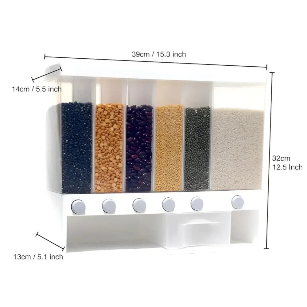 Buy 6-in-1 Cereal & Dry Food Storage Dispenser Qatar